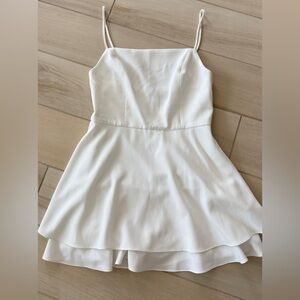Elegant Alice + Olivia White Romper Dress